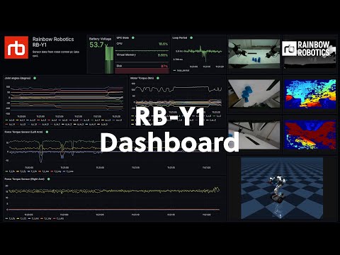 RB-Y1 Dashboard · 공식 제어 인터페이스 시연 · 영상 장면
